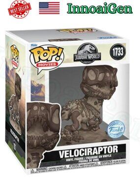 Funko Pop Movies Jurassic World Velociraptor Fossil Vinyl Figure #1733 NIB Rare